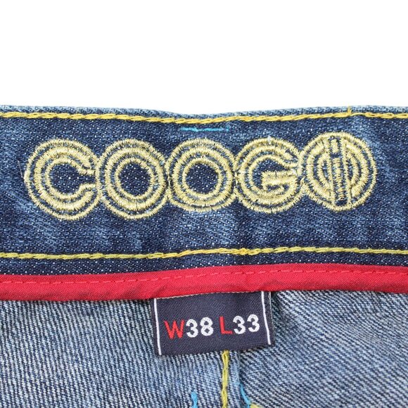 Vintage Coogi Mens 36 X 30 Golden Eagle Wings Embroidered Denim Jeans Streetwear - Picture 15 of 16
